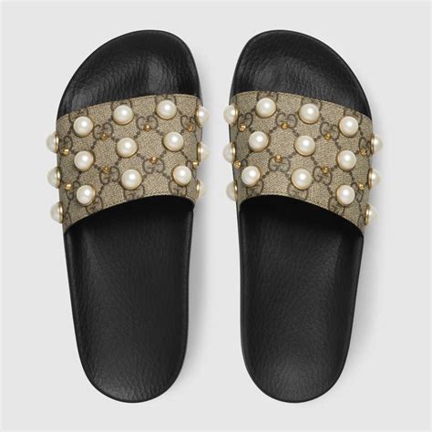 gucci pearl slides fake|cheapest gucci slides.